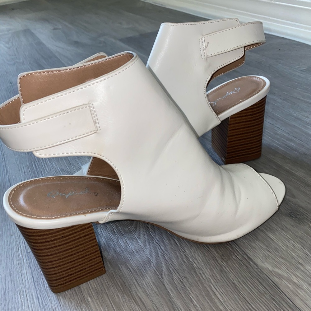 White ankle booties